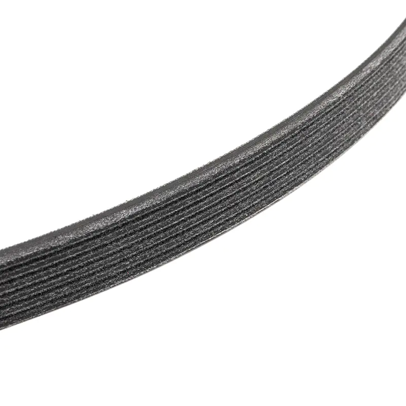 How do environmental factors such as humidity and exposure to sunlight affect CR rubber V-ribbed belts?